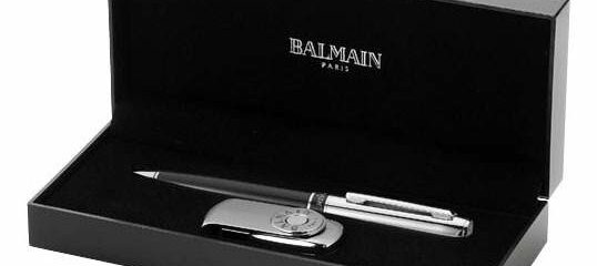 stylo publicitaire balmain en métal dans un écrin noir personnalisable